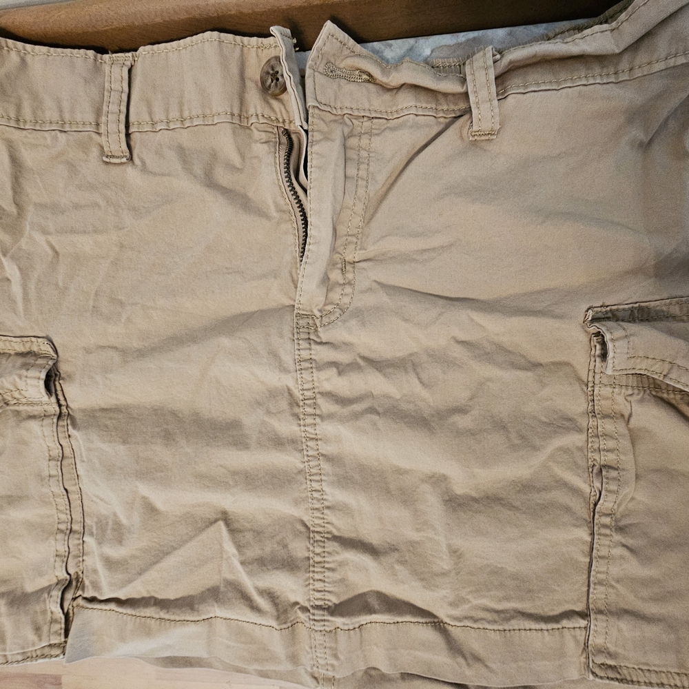 Khaki Cargo Girls Plus Skirt